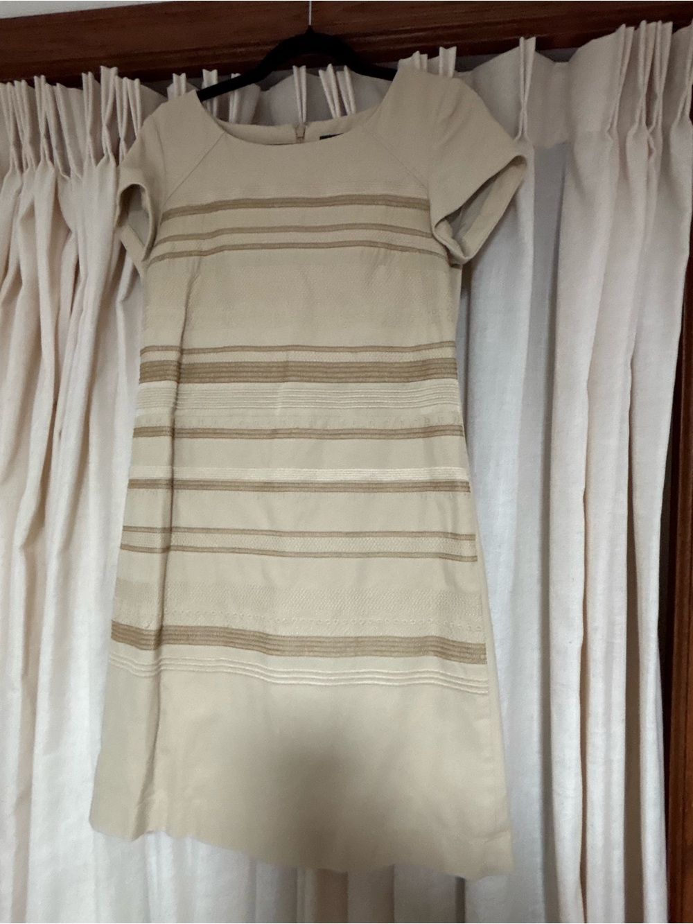 Worth Cream Striped Mini Dress